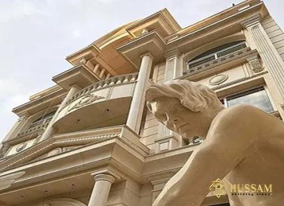 travertine marble facade with complete explanations and familiarization