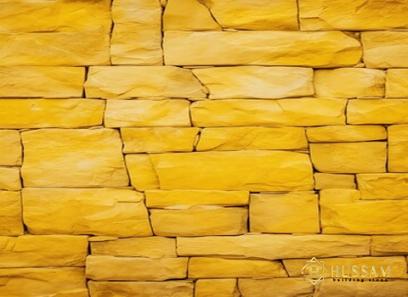 yellow stone wall with complete explanations and familiarization